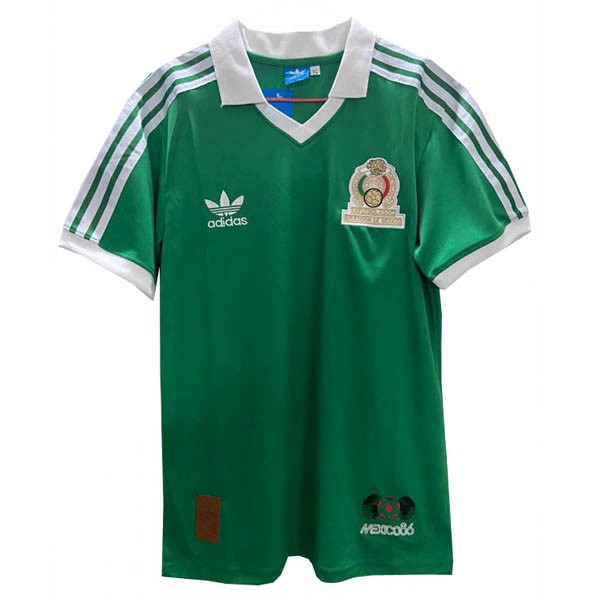 Tailandia Camiseta Mexico 1ª Retro 1986 Verde